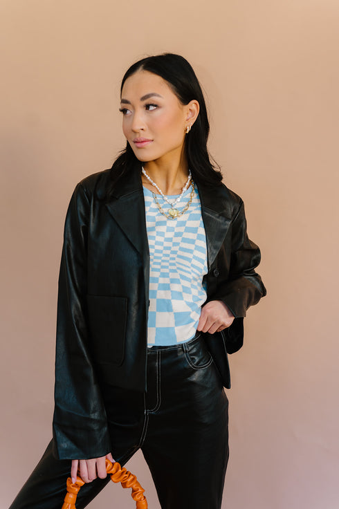Fair Game Checkered Top